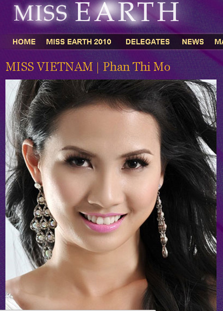 Phan Thị Mơ trên trang web chính thức của cuộc thi .
